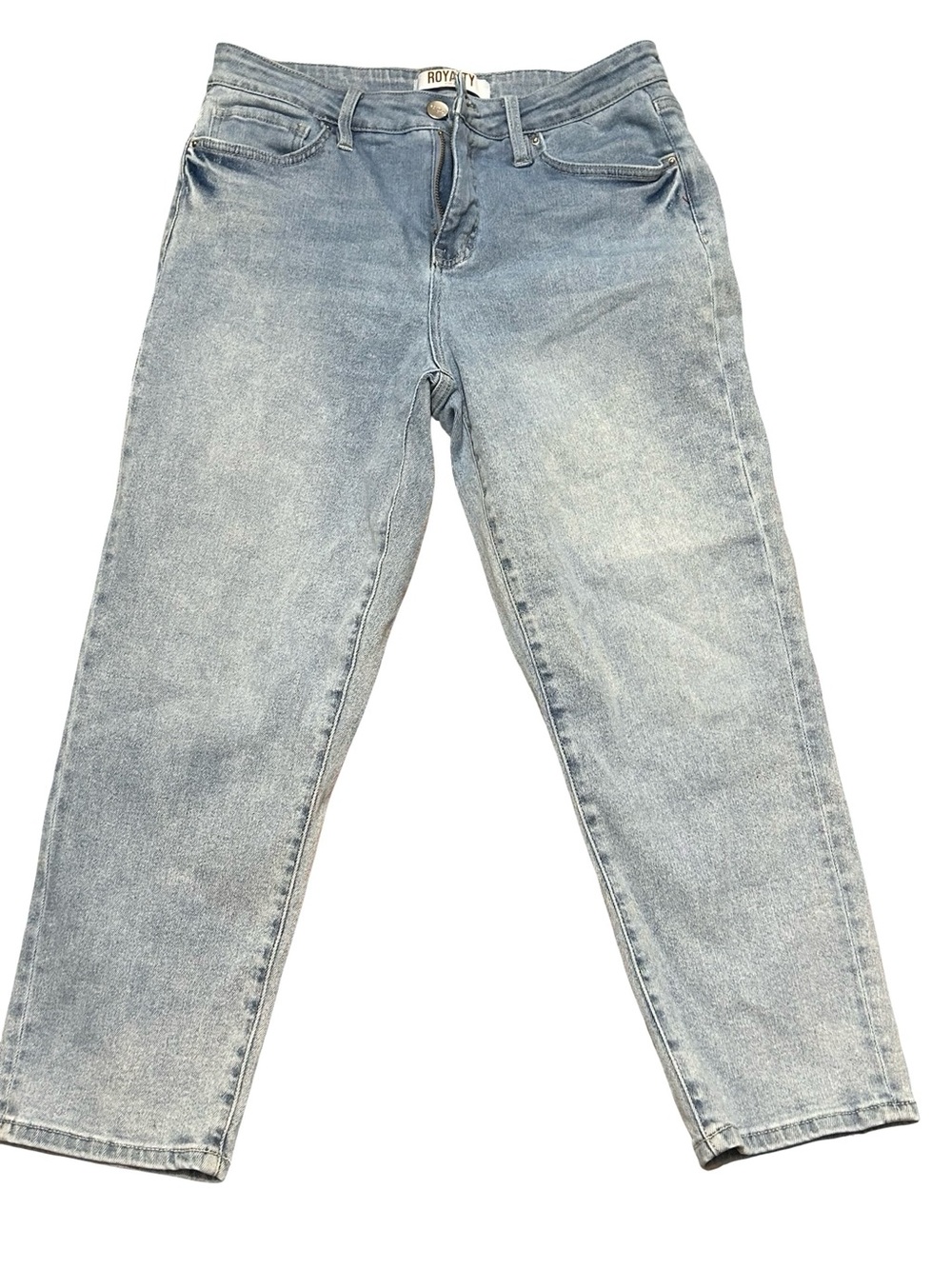 Royalty For Me Faded Light Blue Straight Leg Jeans